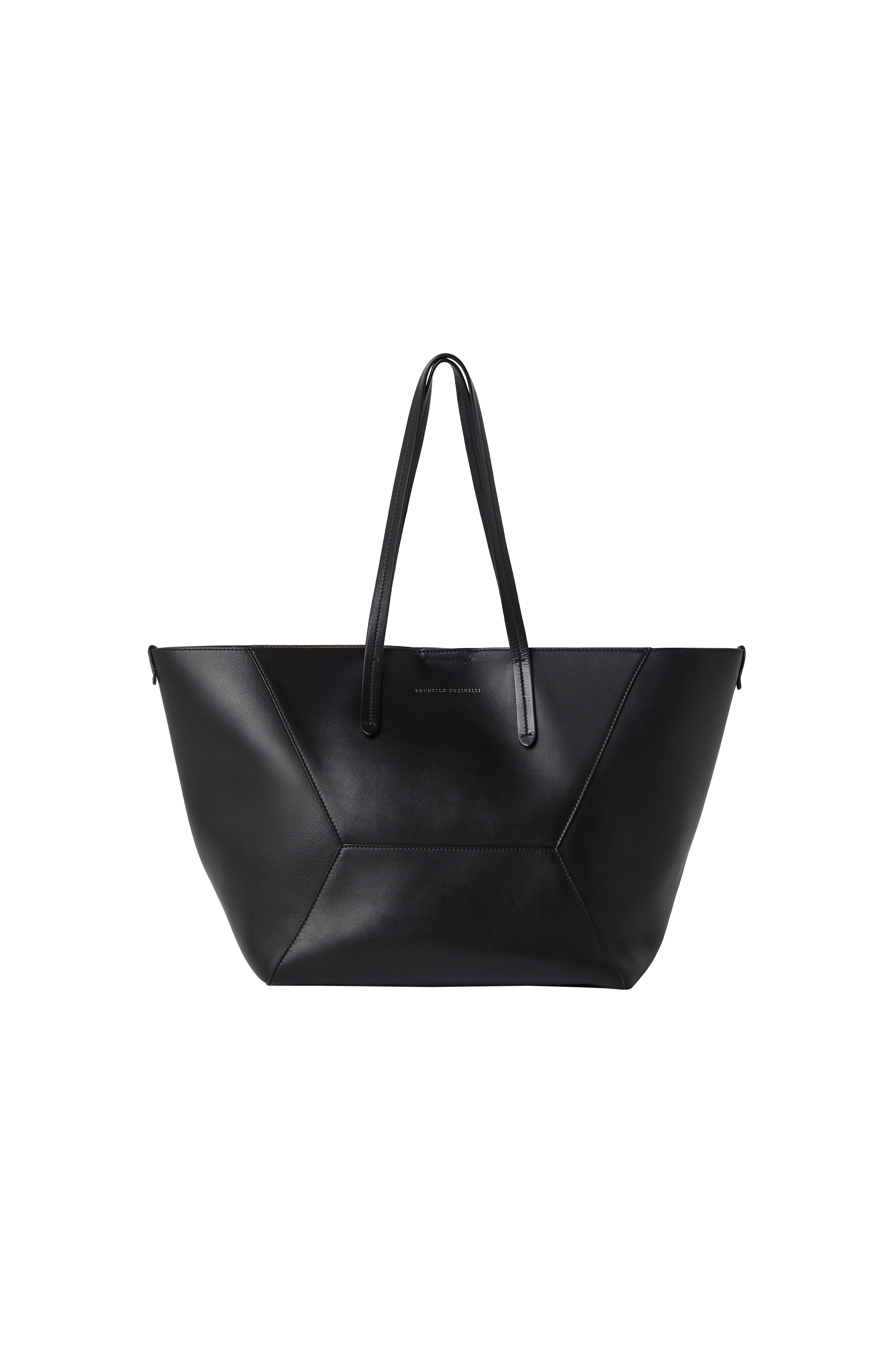 BC Duo large bag in calfskin with monili, Alternate, color, Black