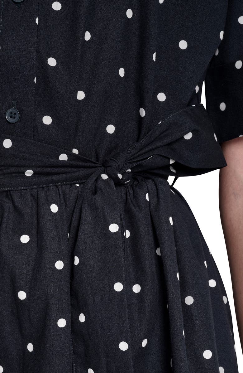 DKNY Tie Waist Shirtdress, Alternate, color, Spring Navy