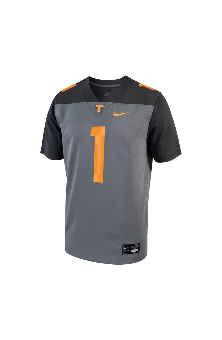 Nike Men's Nike #1 Gray Tennessee Volunteers Alternate Game Football Jersey, Alternate, color, 