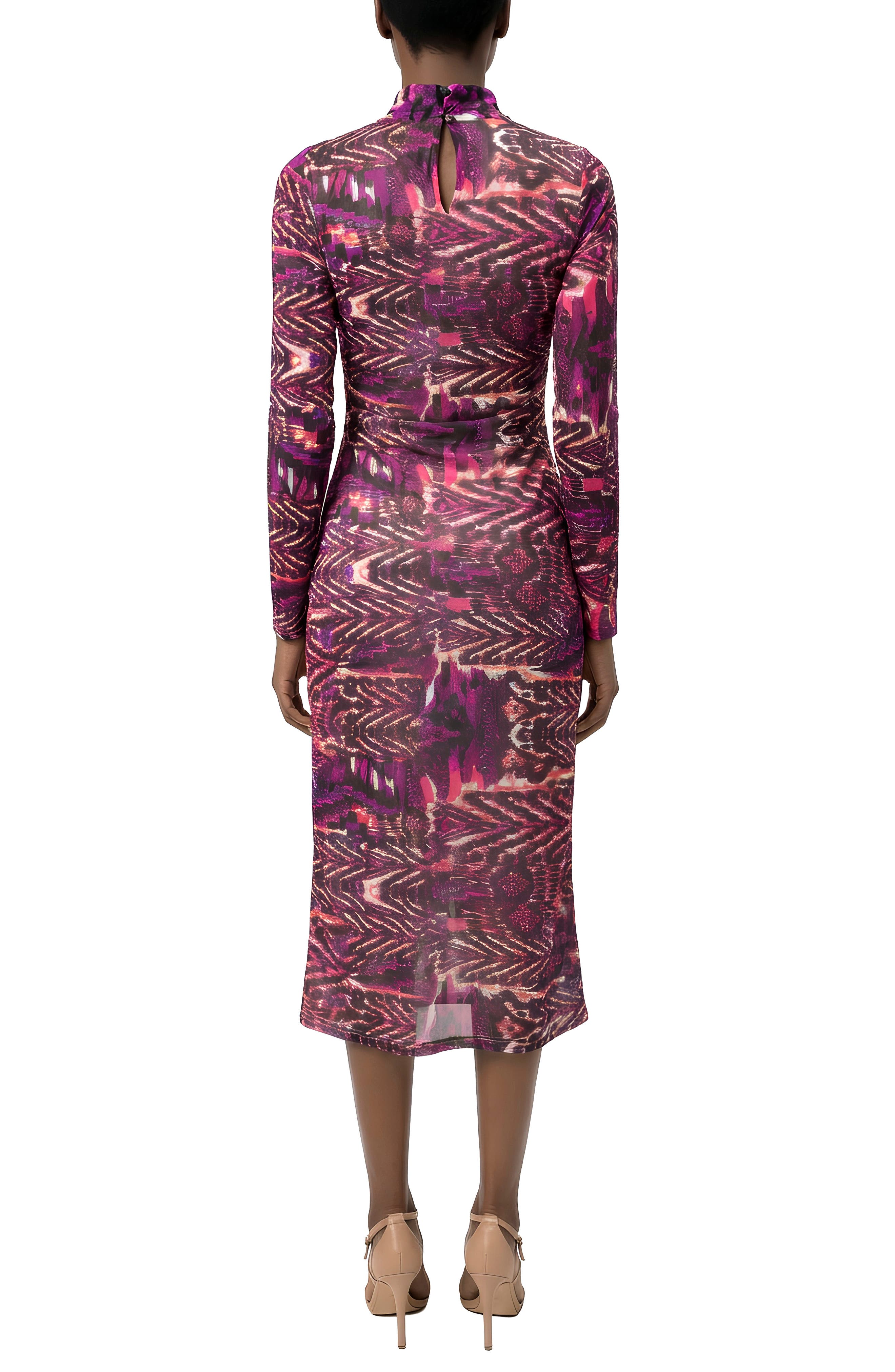 Phi Midi Mock Neck Jersey Dress - image 4