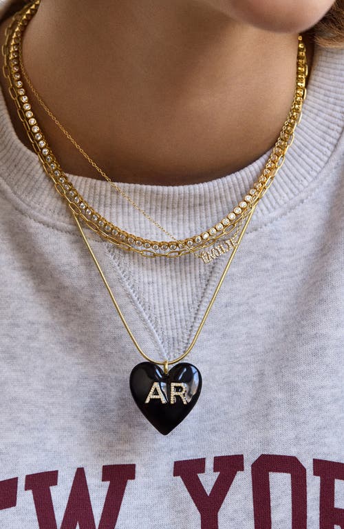 BAUBLEBAR BAUBLEBAR CUSTOM INITIAL ENAMEL HEART PENDANT 