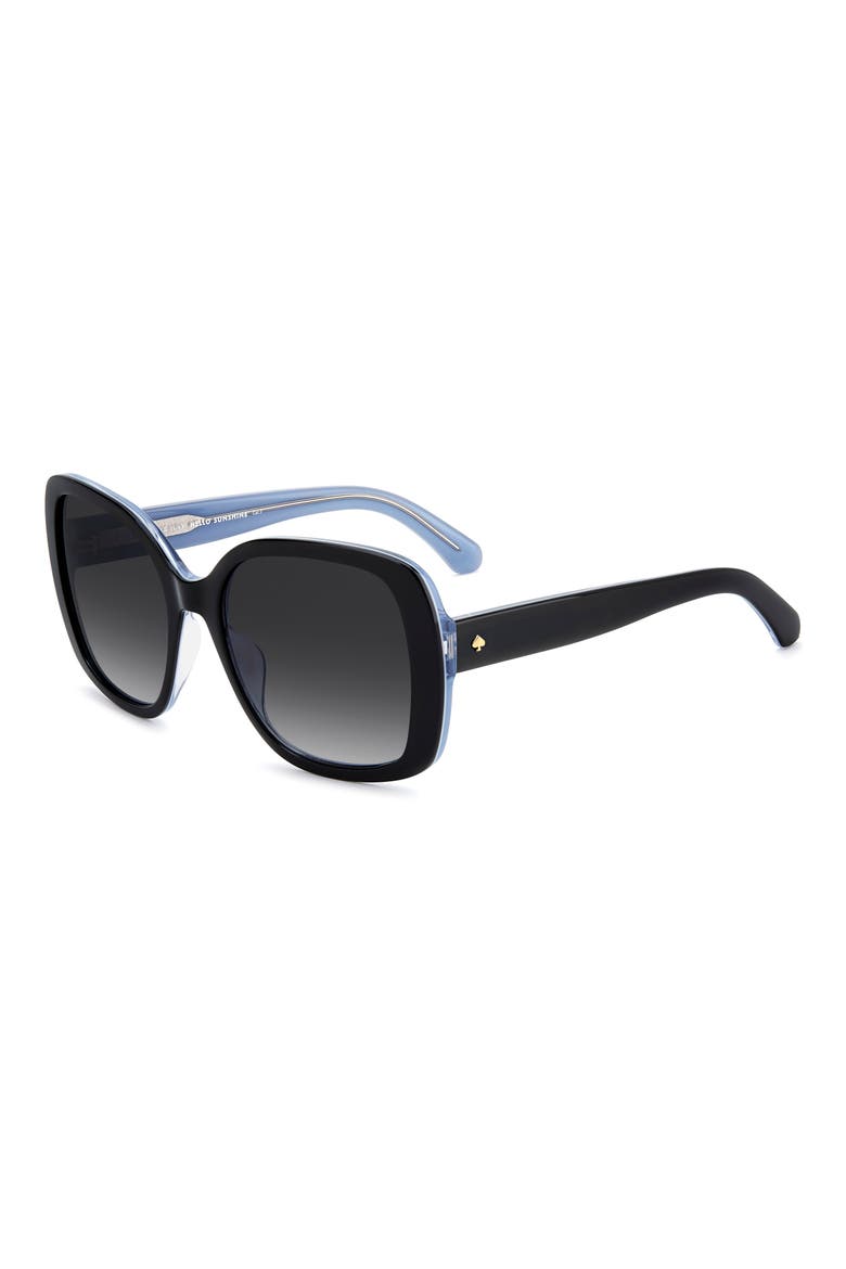 Wenona 57mm Square Sunglasses, Alternate, color, BLACK/ BLUE