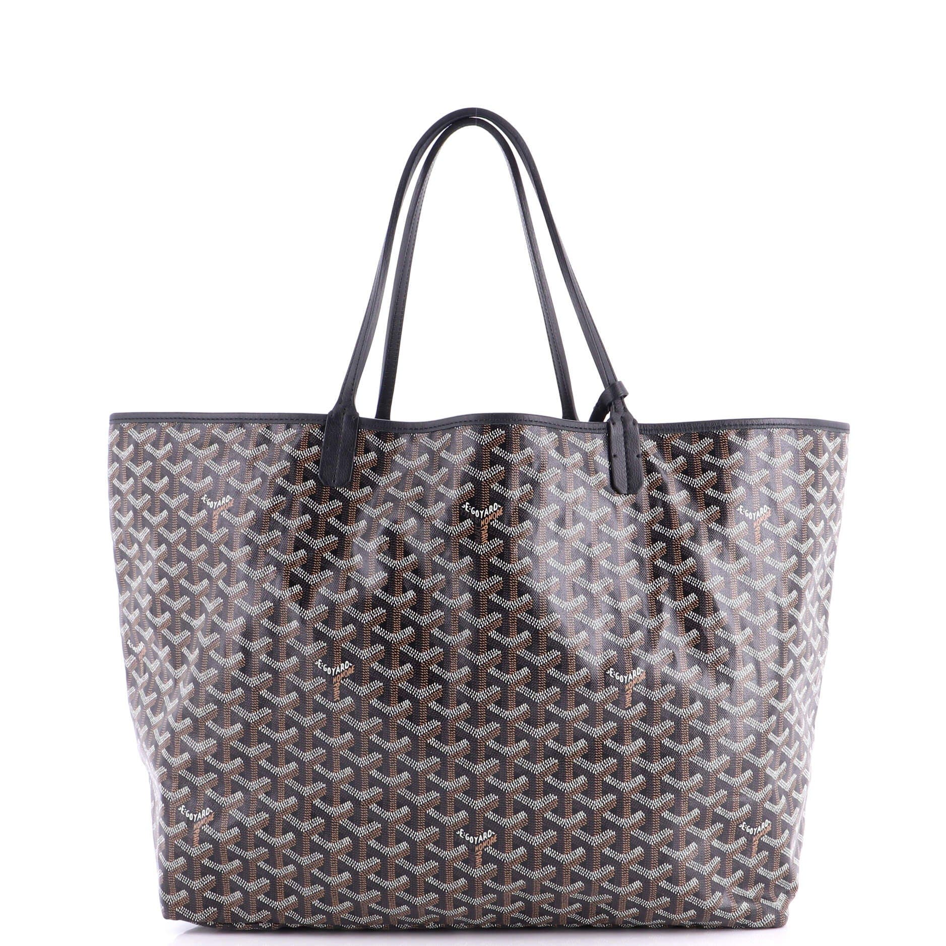 Pre-Owned Goyard Saint Louis Tote Coated Canvas GM, Main, color, Black