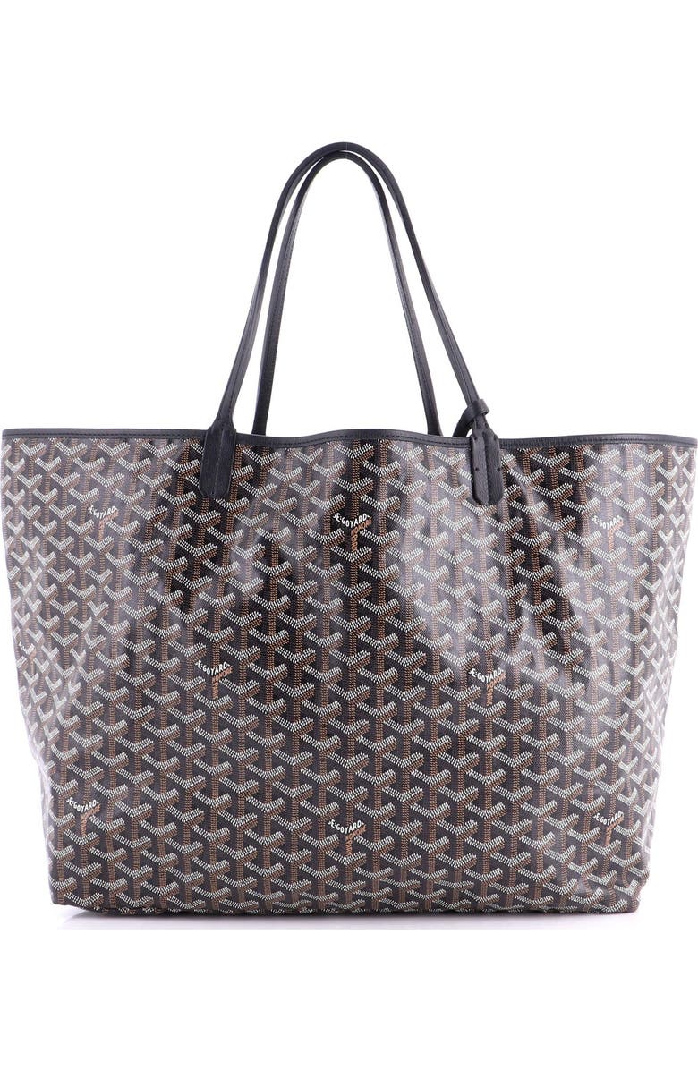 Pre-Owned Goyard Saint Louis Tote Coated Canvas GM, Main, color, Black