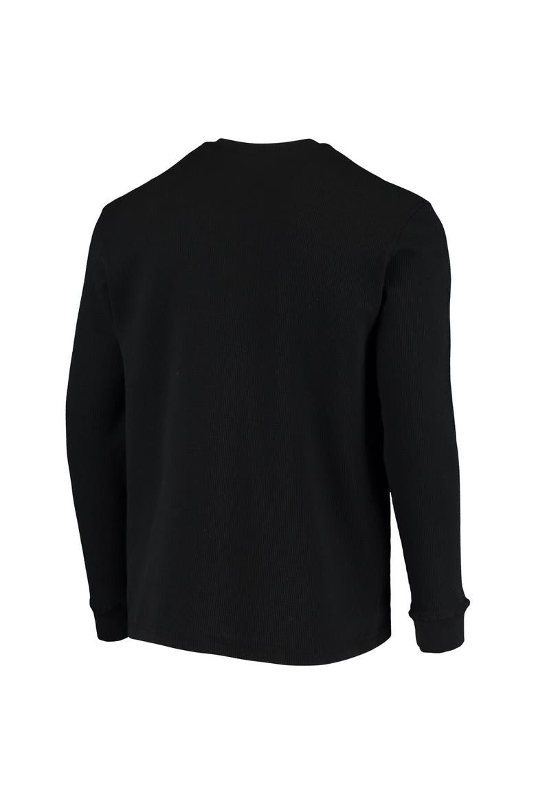 Men's Dunbrooke Black Cincinnati Bengals Logo Maverick Thermal Henley Long Sleeve T-Shirt, Alternate, color, Black
