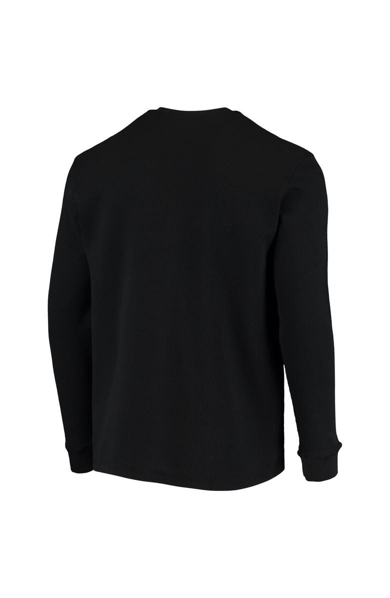 DUNBROOKE Men's Dunbrooke Black Cincinnati Bengals Logo Maverick Thermal Henley Long Sleeve T-Shirt, Alternate, color, Black