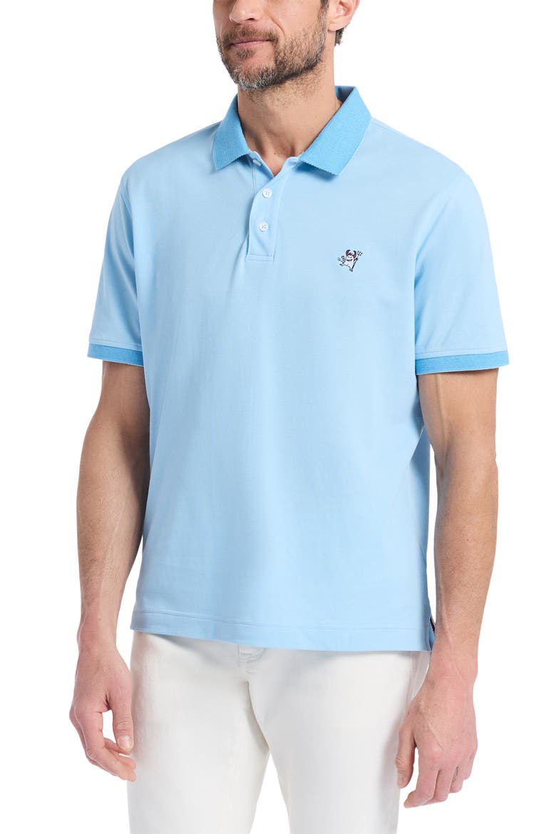 Devil Cotton Polo, Alternate, color, LIGHT BLUE
