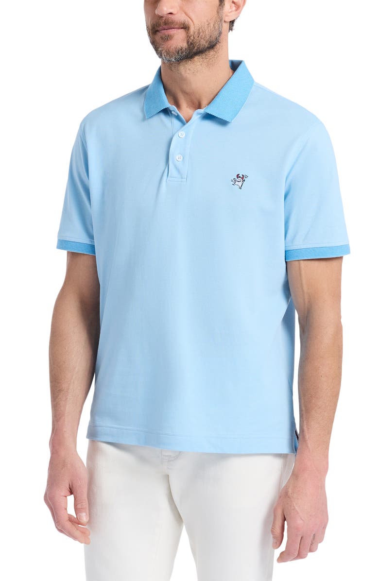 Robert Graham Devil Cotton Polo, Alternate, color, Light Blue