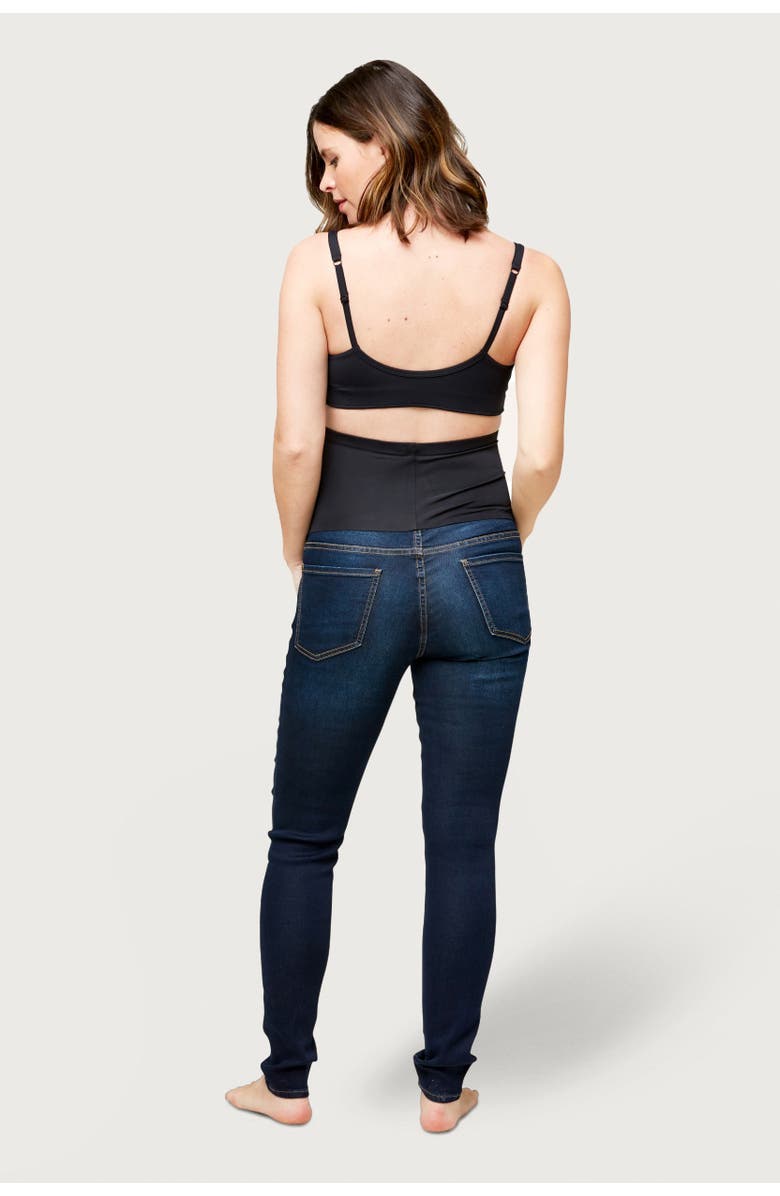 Nom Maternity Soho Maternity Over-the-belly Jeans, Alternate, color, Dark Wash