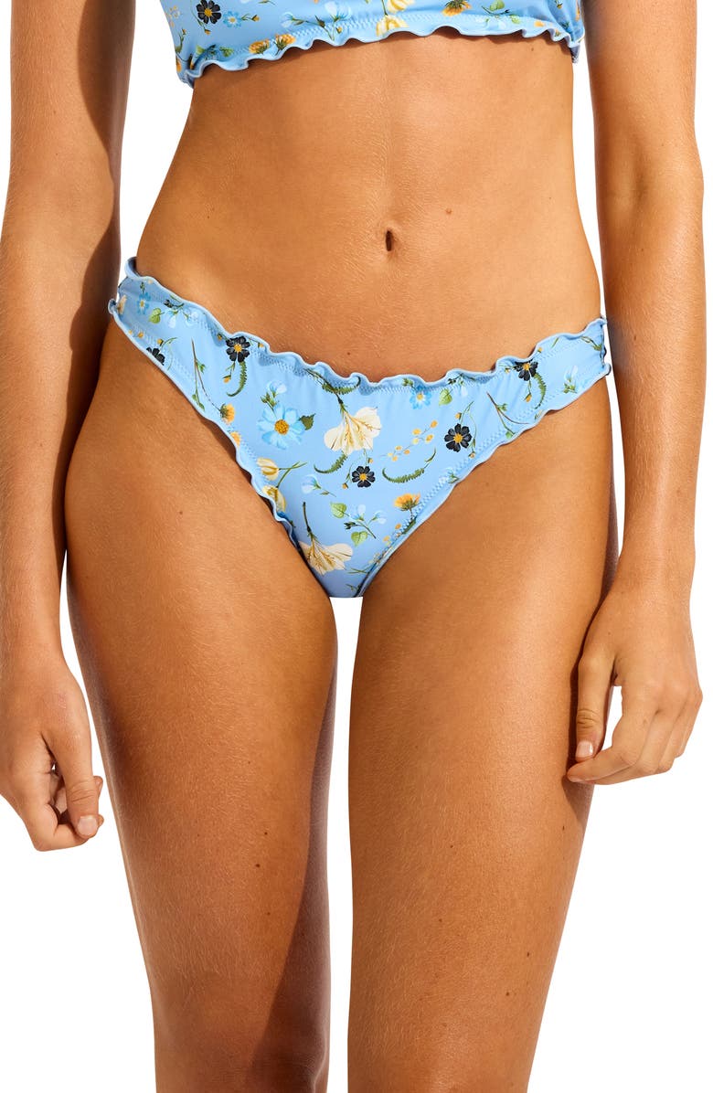Seafolly Mini Hipster Bikini Bottoms, Main, color, Powder Blue