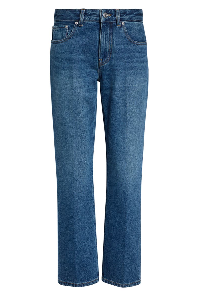 Low Rise Flare Leg Ankle Jeans, Alternate, color, MID BLUE WASH