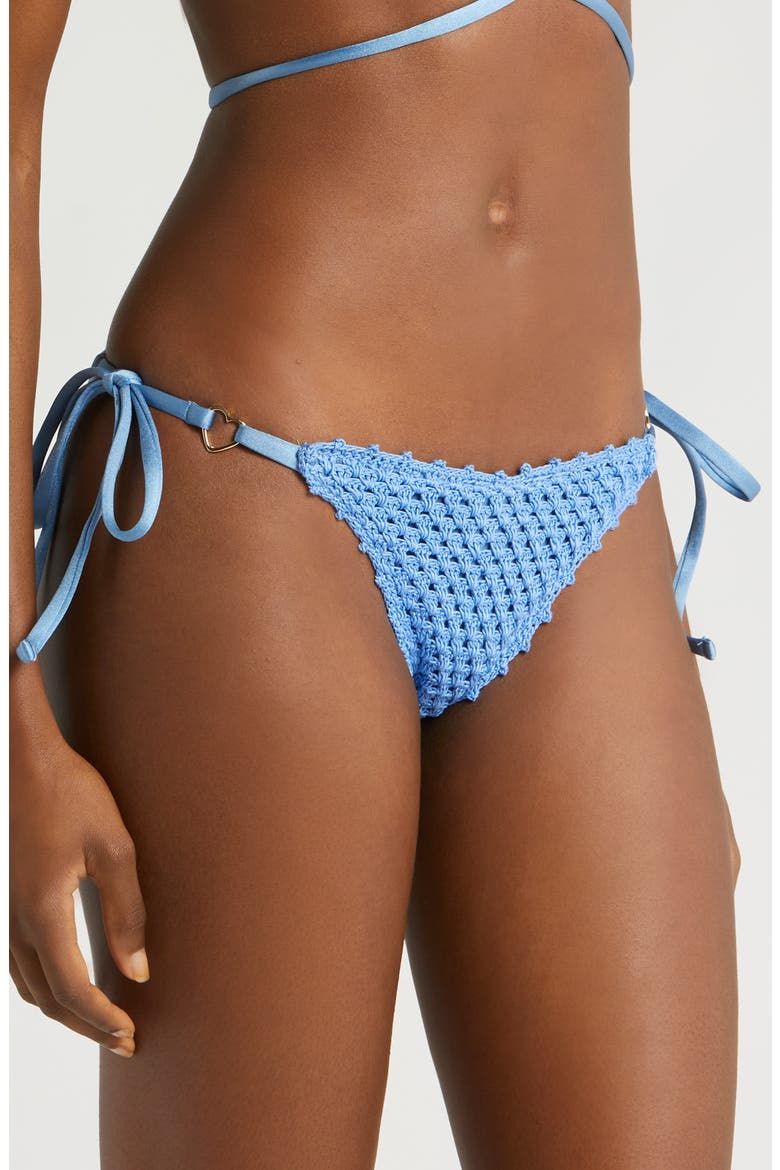 Vera Crochet Bikini Bottoms, Alternate, color, BLUE