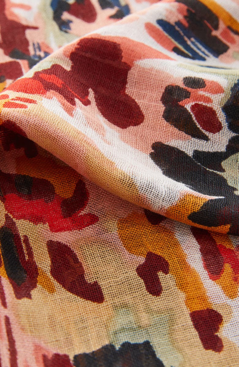 MANGO Ikat Print Scarf, Alternate, color, 