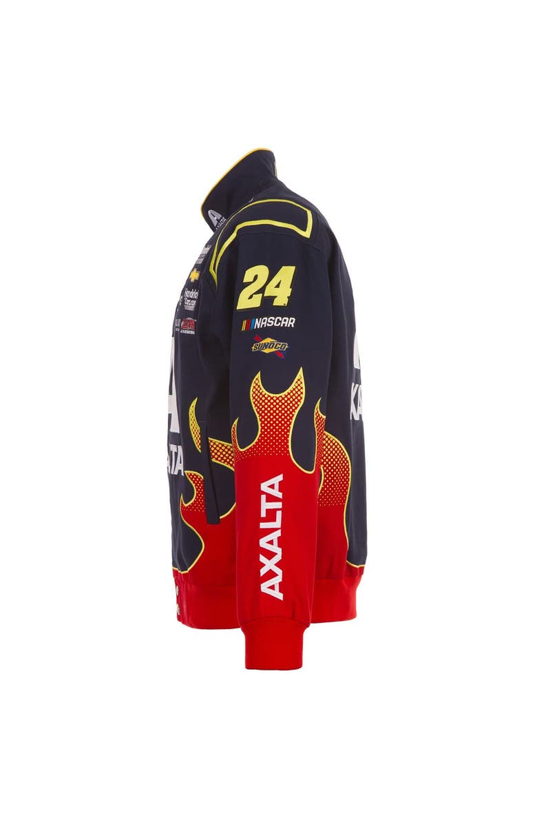 JH DESIGN Men's JH Design Navy/Red William Byron Axalta Full-Snap Twill Uniform Jacket, Alternate, color, Navy