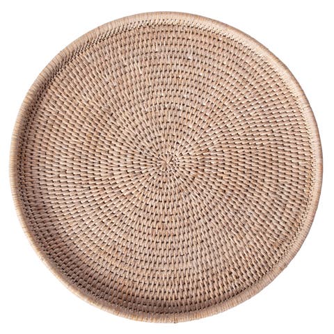 Artifacts Rattan Round Flat Tray