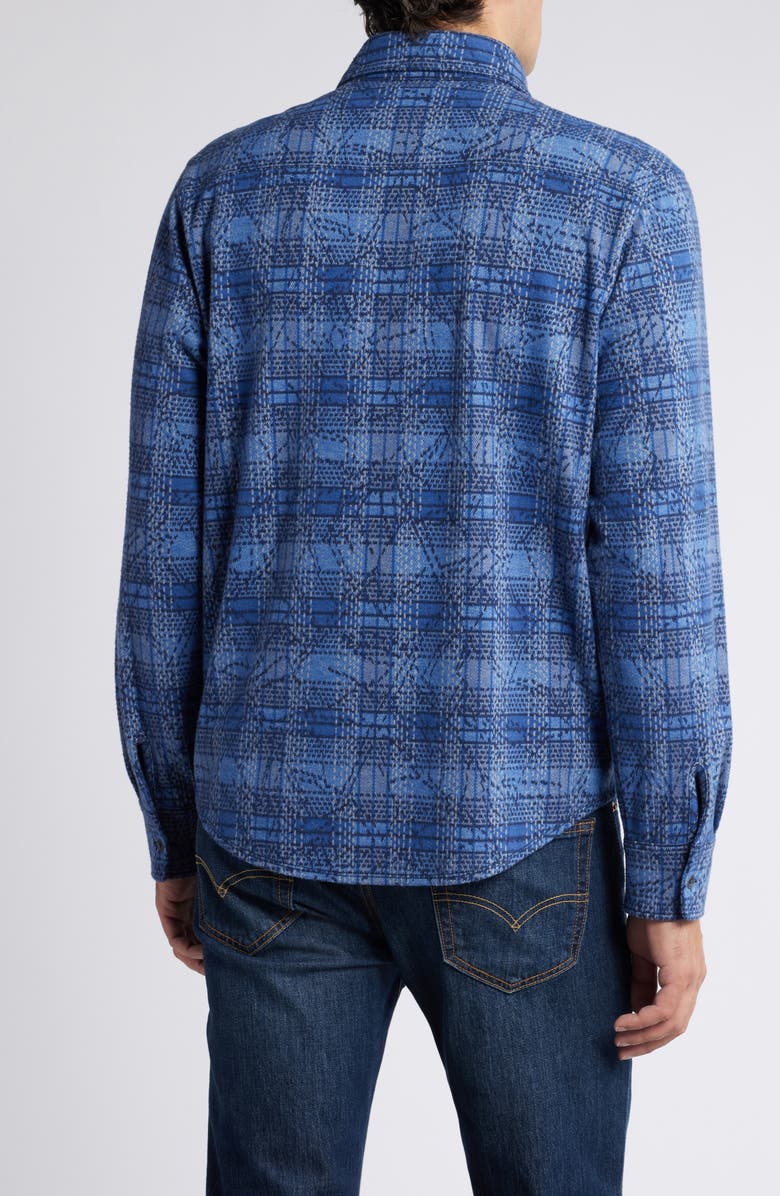 Tommy Bahama Fireside Fronds Plaid Strech Flannel Button-Up Shirt, Alternate, color,