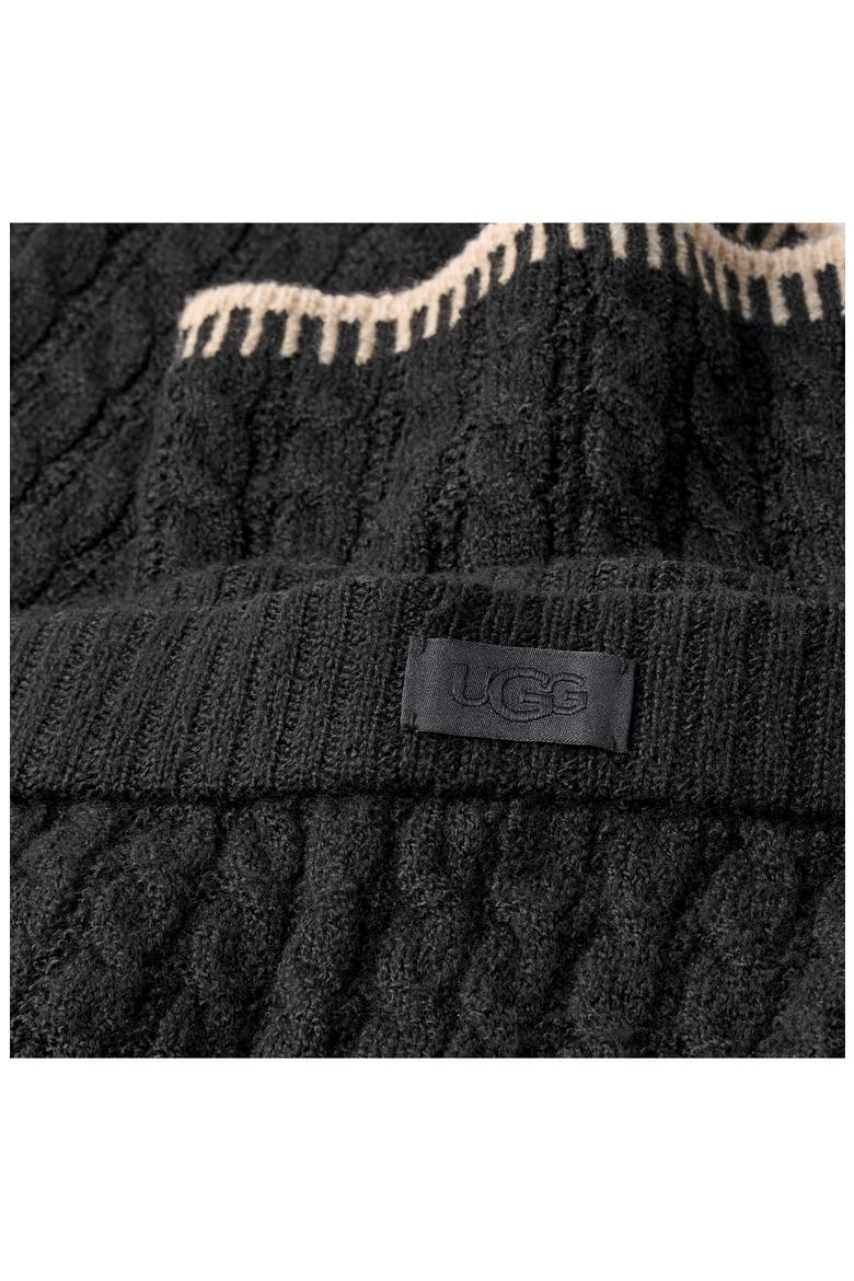 Rylynn Cable Knit Straight Leg Pants, Alternate, color, BLACK