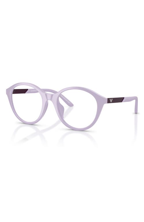 Emporio Armani Kids' 48mm Round Optical Glasses In Purple