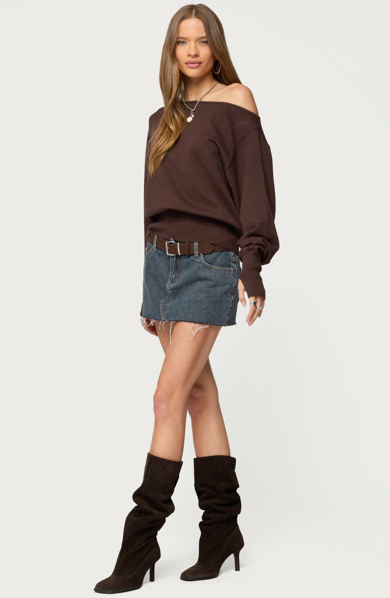 EDIKTED Oversize Off the Shoulder Sweater, Alternate, color, 