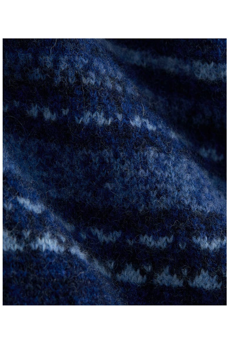 Fair Isle Merino Wool Crewneck Sweater, Alternate, color, NAUTICAL NAVY
