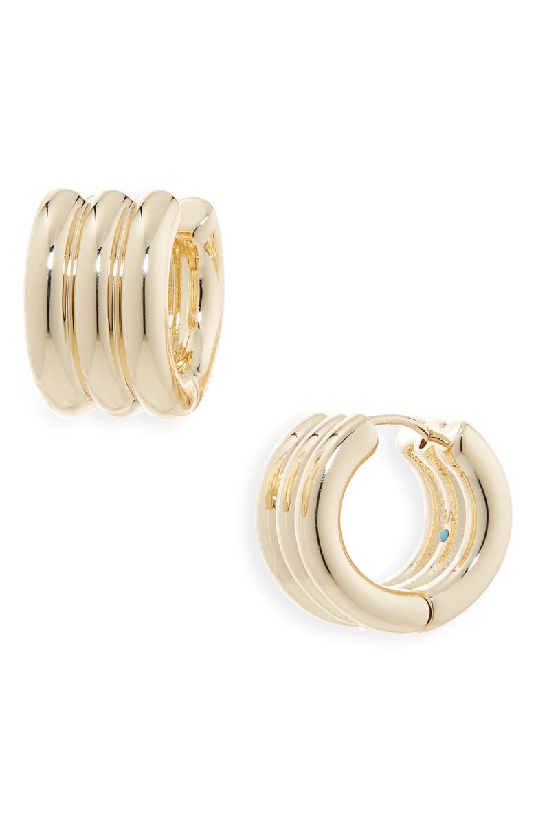 ROXANNE ASSOULIN The Triple Tube Hoop Earrings, Main, color, Gold