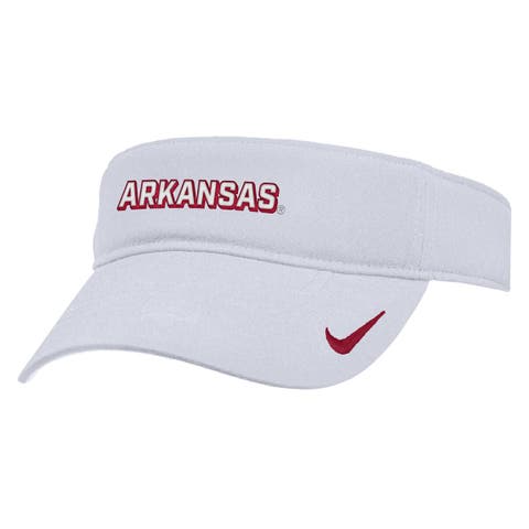 Men's Nike White Arkansas Razorbacks 2025 On-Field Ace Performance Adjustable Visor