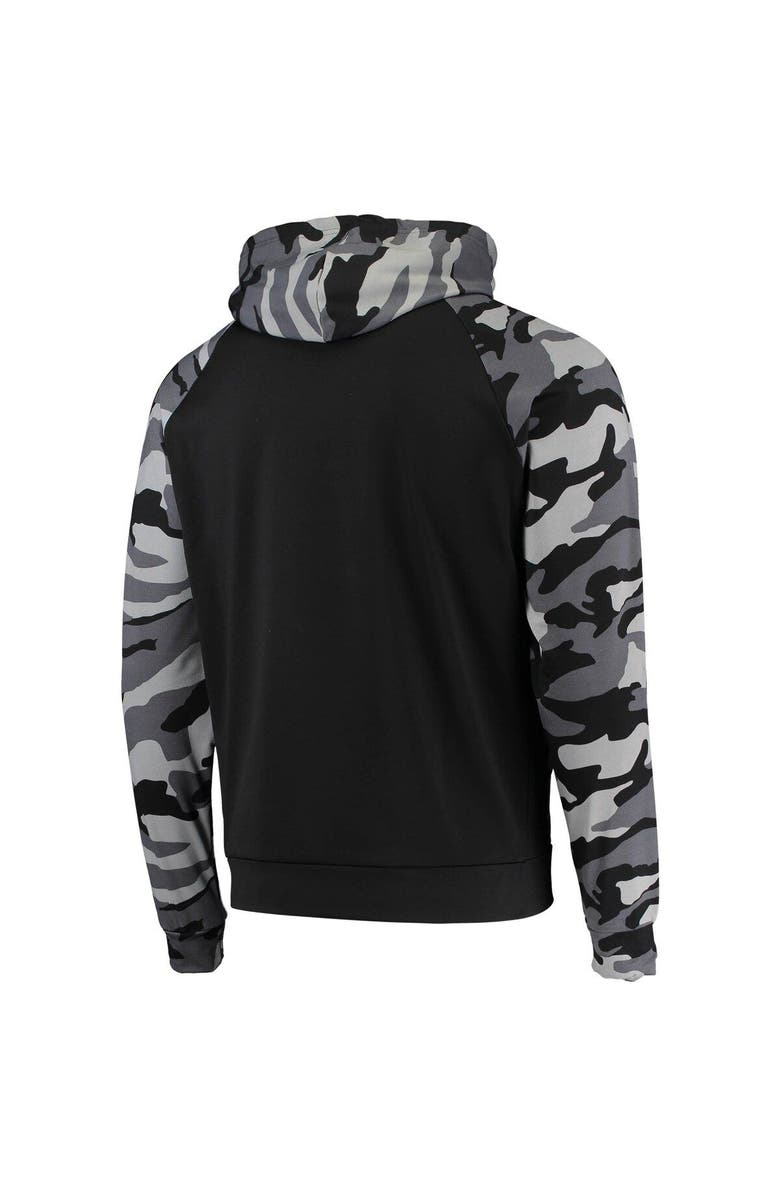 FOCO Men's FOCO Black Chicago Cubs Camo Raglan Pullover Hoodie, Alternate, color, 