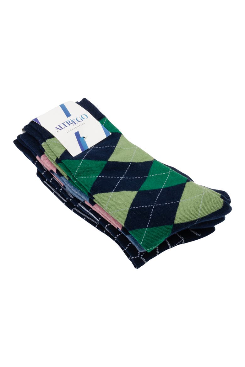 Hidden Message Assorted 3-Pack Socks, Alternate, color, BLACK MULTI