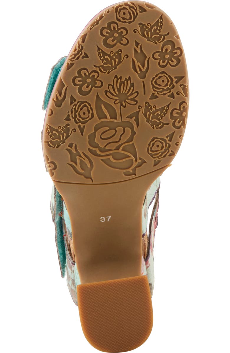 L'Artiste by Spring Step Radiating Sandal, Alternate, color, Mint Green Multi