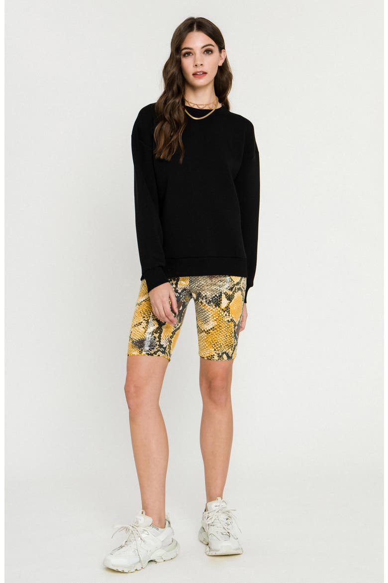 Lounge Wear Crewneck Sweatshirt, Alternate, color, BLACK