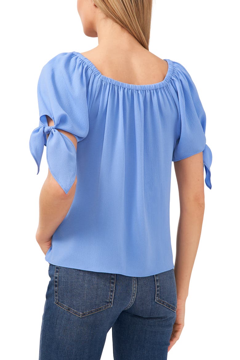 Tie Sleeve Blouse, Alternate, color, BLUE JAY