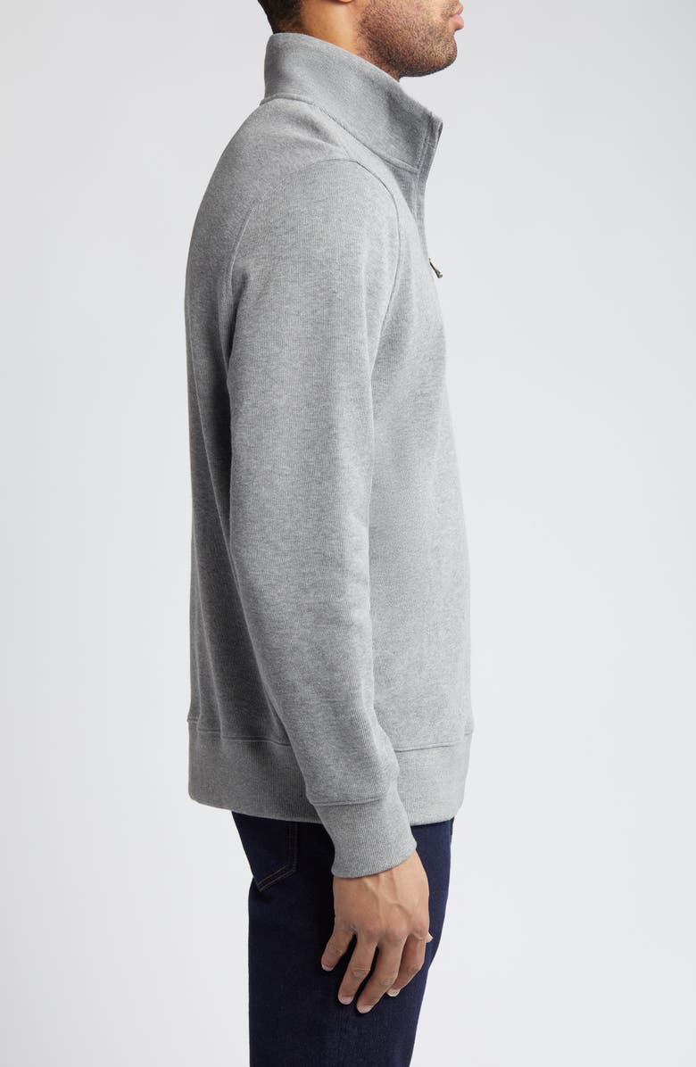 Brooks Brothers Rib Cotton Half Zip Pullover, Alternate, color, 