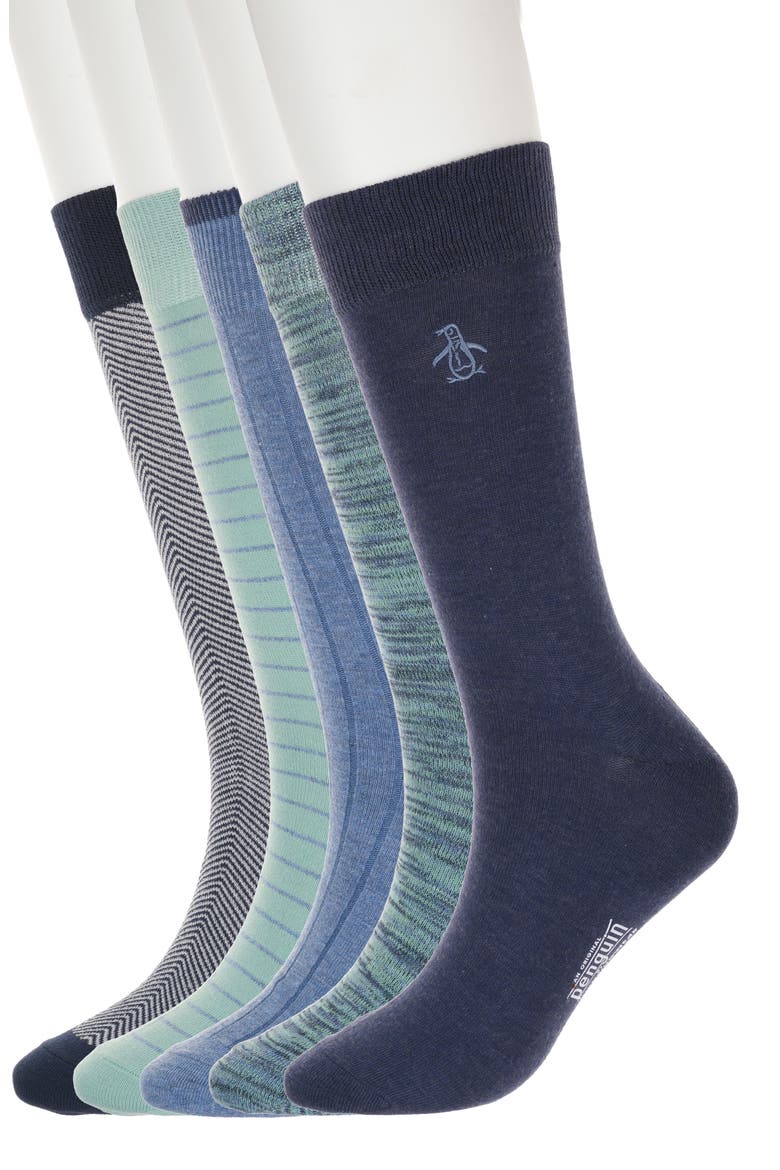 Assorted 3-Pack Crew Socks, Main, color, DENIM