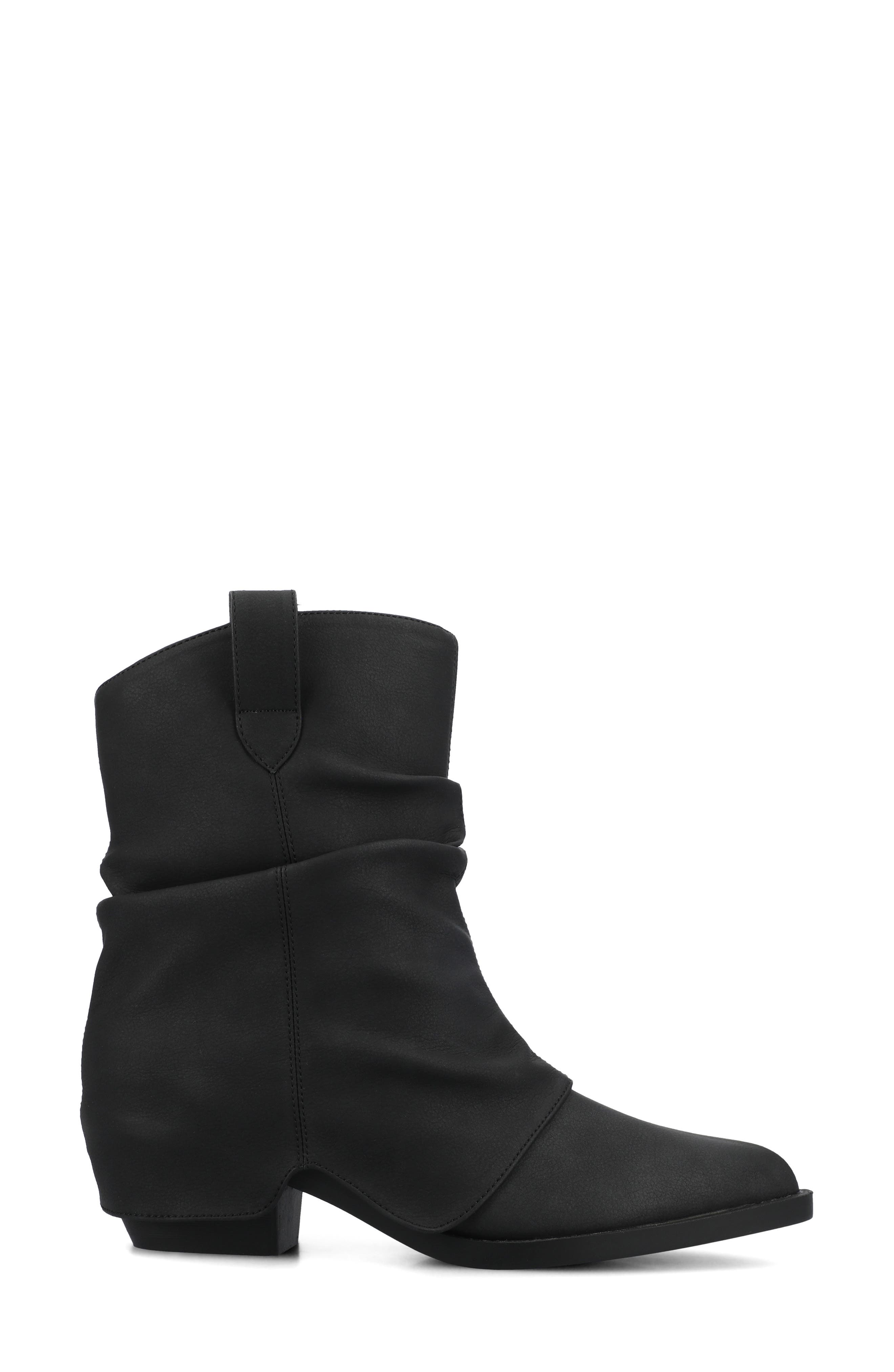Journee Collection Wynette Slouchy Western Boot - Wide Width Available, Alternate, color, Vintage/ Black