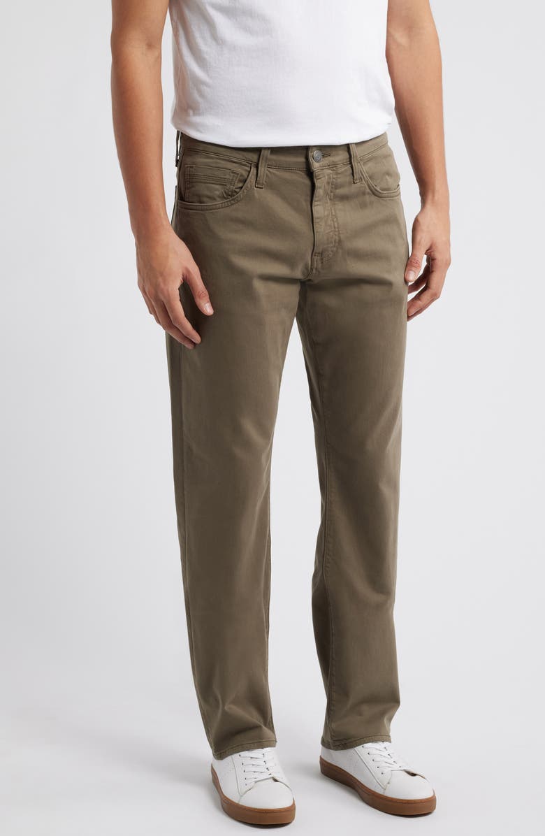 Mavi Jeans Matt Relaxed Straight Leg Twill Pants, Main, color, Olive Casual Twill