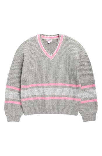 Design History Kids' Stripe V-neck Sweater
