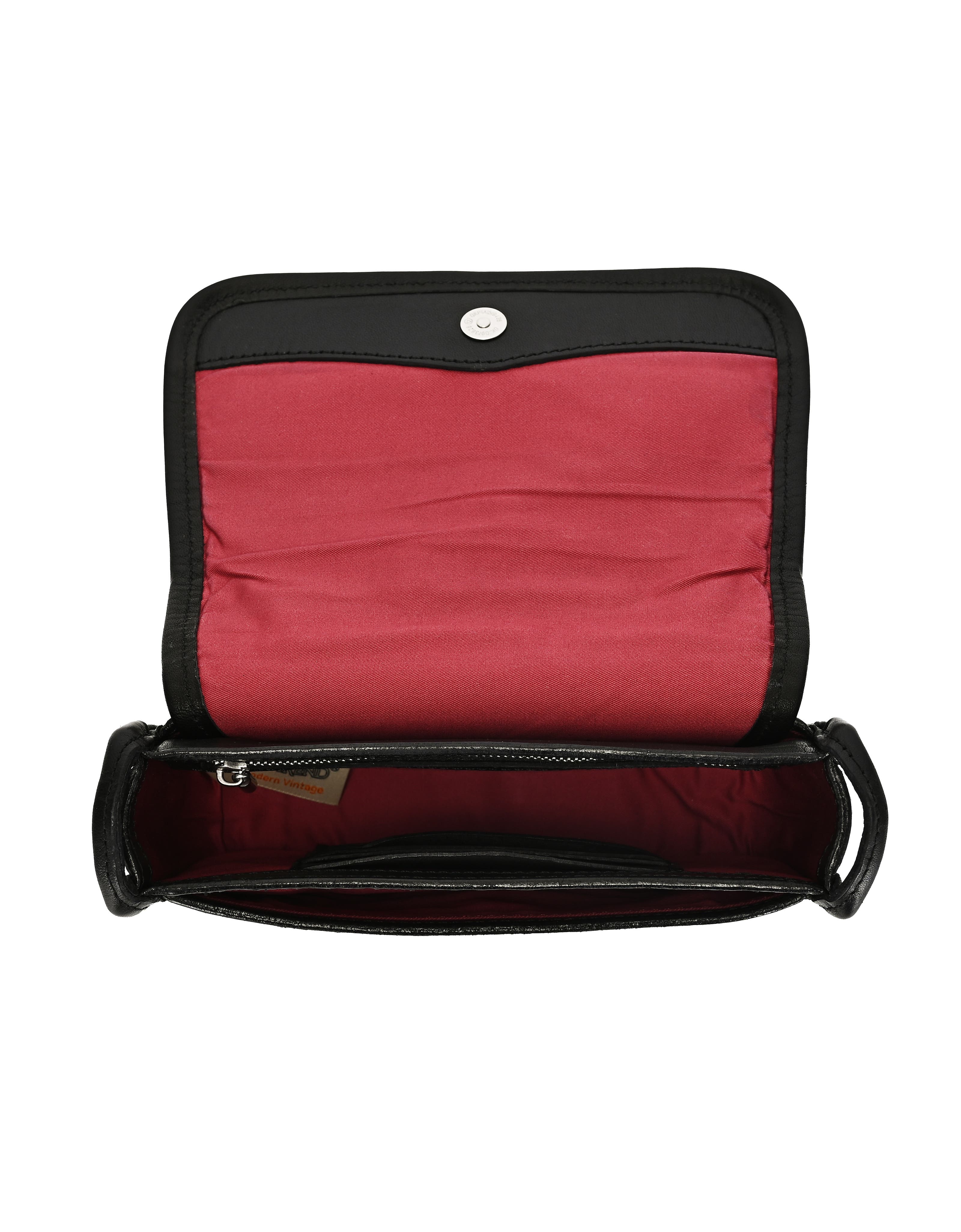 OLD TREND Pansy Genuine Leather Slim Everyday Mini Crossbody, Alternate, color, Black