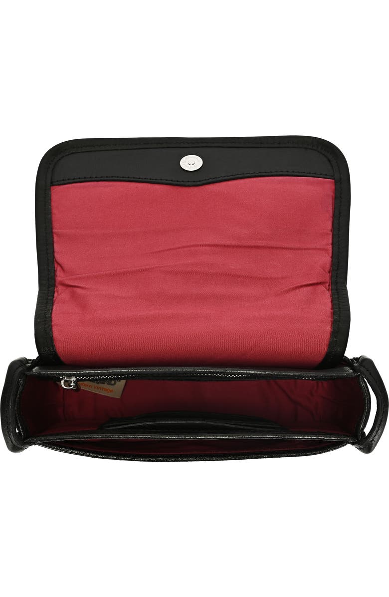 OLD TREND Pansy Genuine Leather Slim Everyday Mini Crossbody, Alternate, color, Black