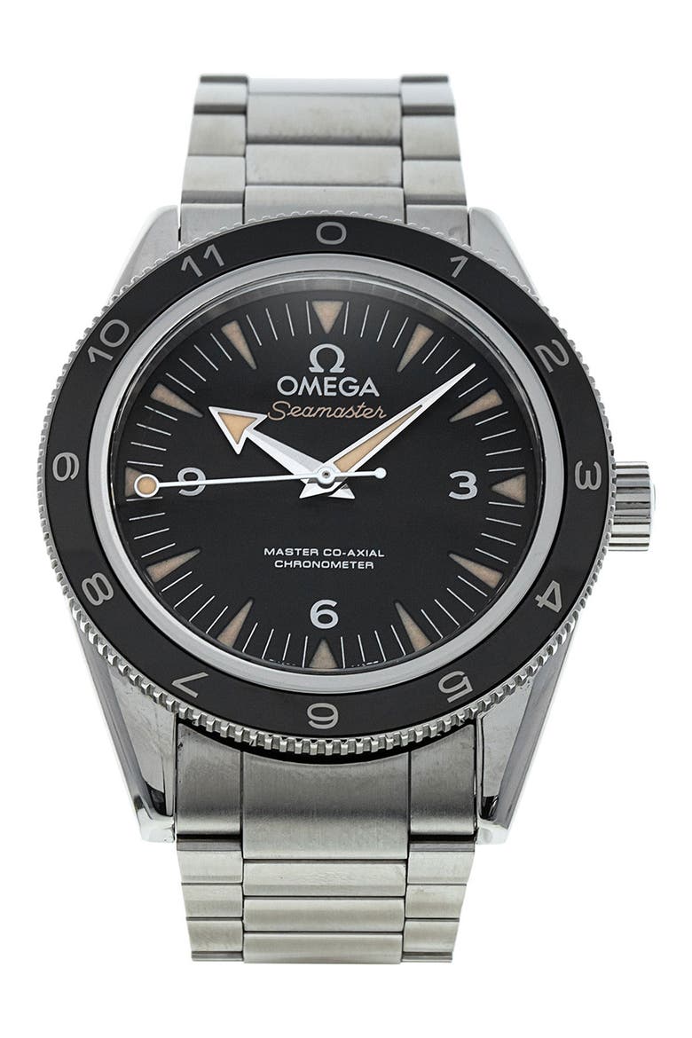 Omega Preowned 2015 Seamaster 300-Meter 233.32.41.21.01.001 Bracelet Watch, 41mm, Main, color, BLACK