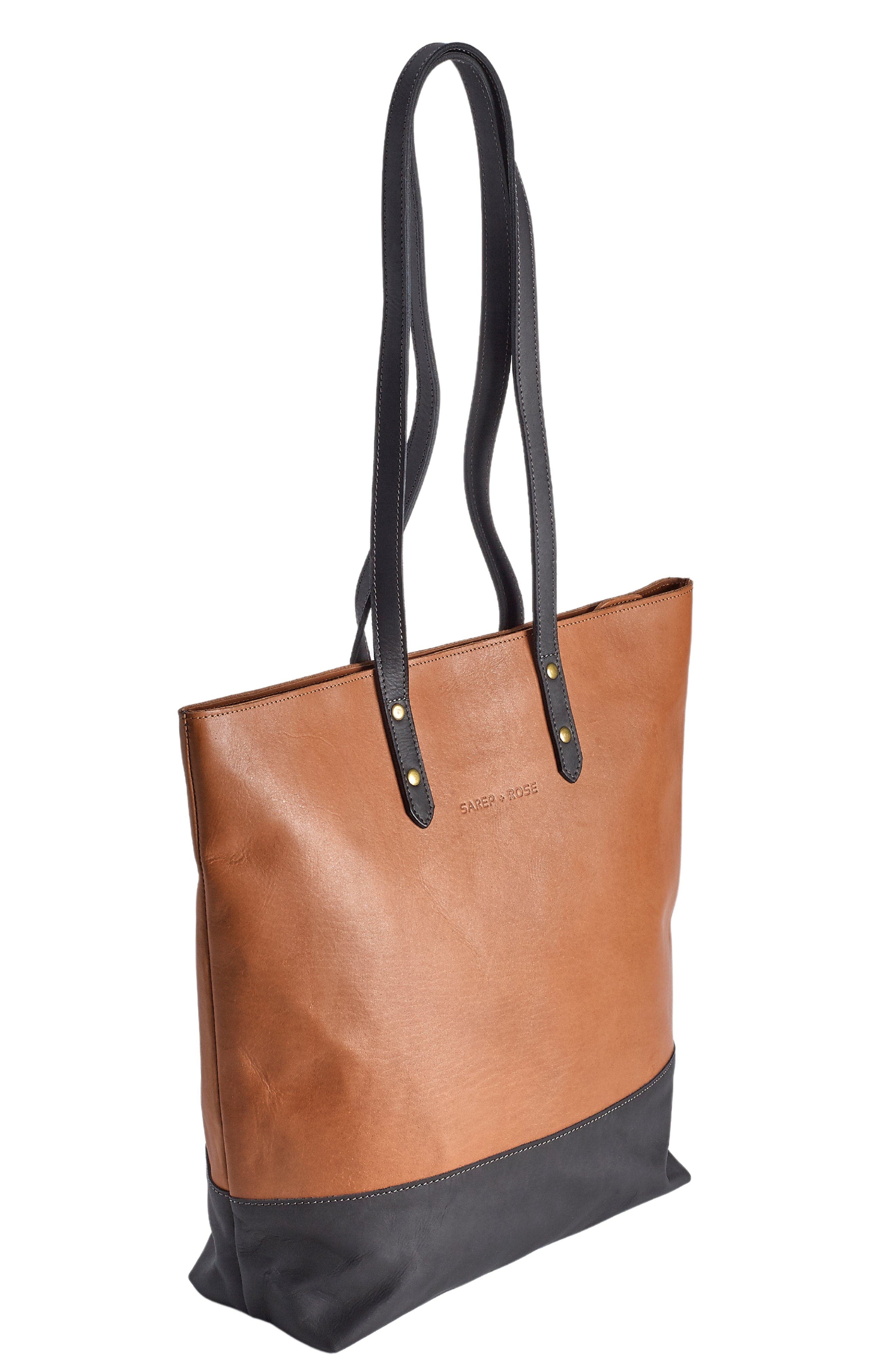 Kenya Large Leather Zipped Tote Bag, Alternate, color, Cinnamon Brown