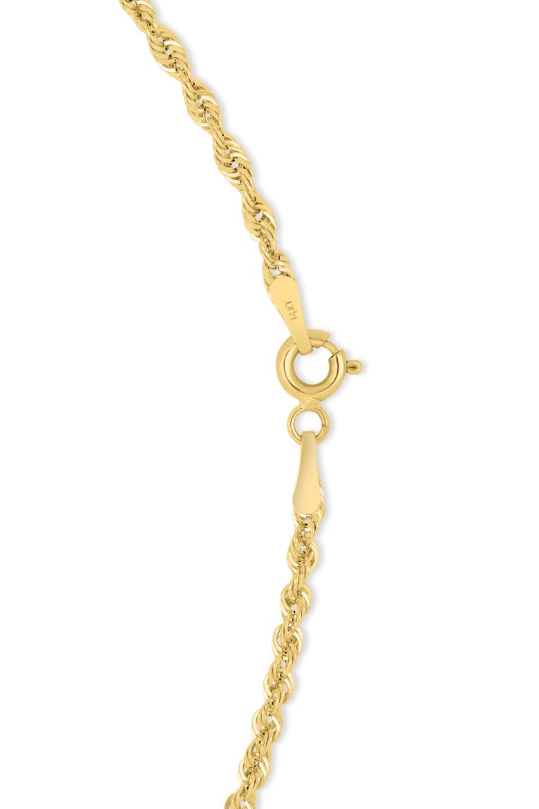 14k Gold Rope Chain Necklace, Alternate, color, 14K YELLOW GOLD