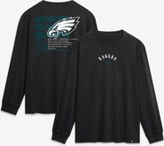 FANATICS Men's Fanatics Black Philadelphia Eagles Relaxed Fullback Drive Long Sleeve Fashion Top
