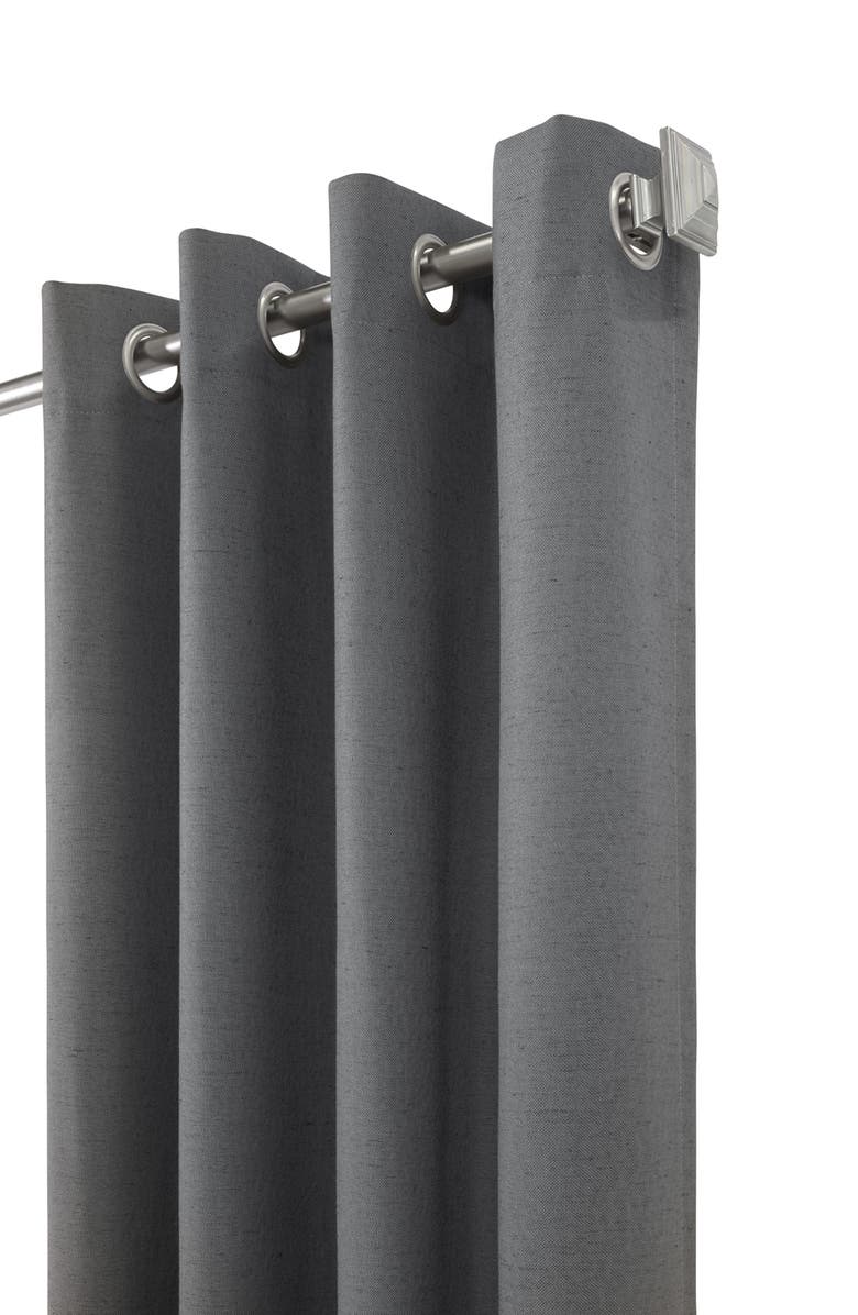 Outdoor Decor by Commonwealth Indoor Curtain Panel, Alternate, color, Dark Grey