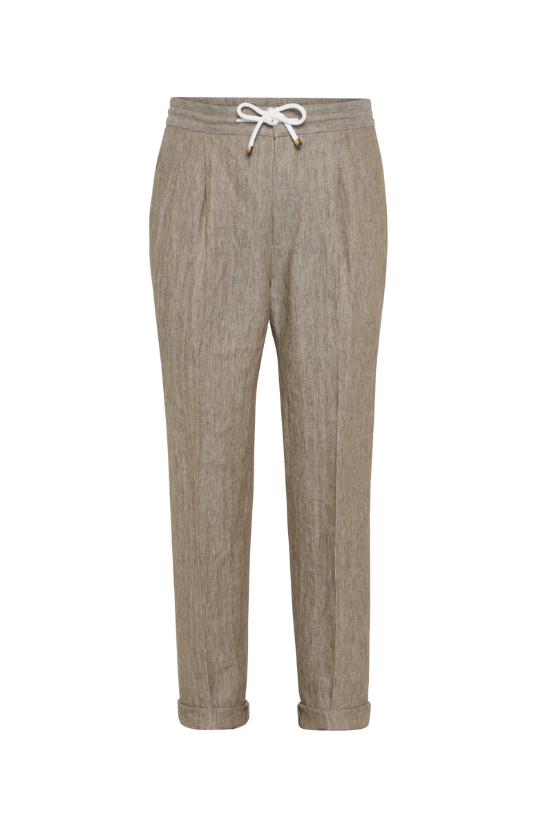 Brunello Cucinelli Trousers with double pleats and drawstring, Main, color,