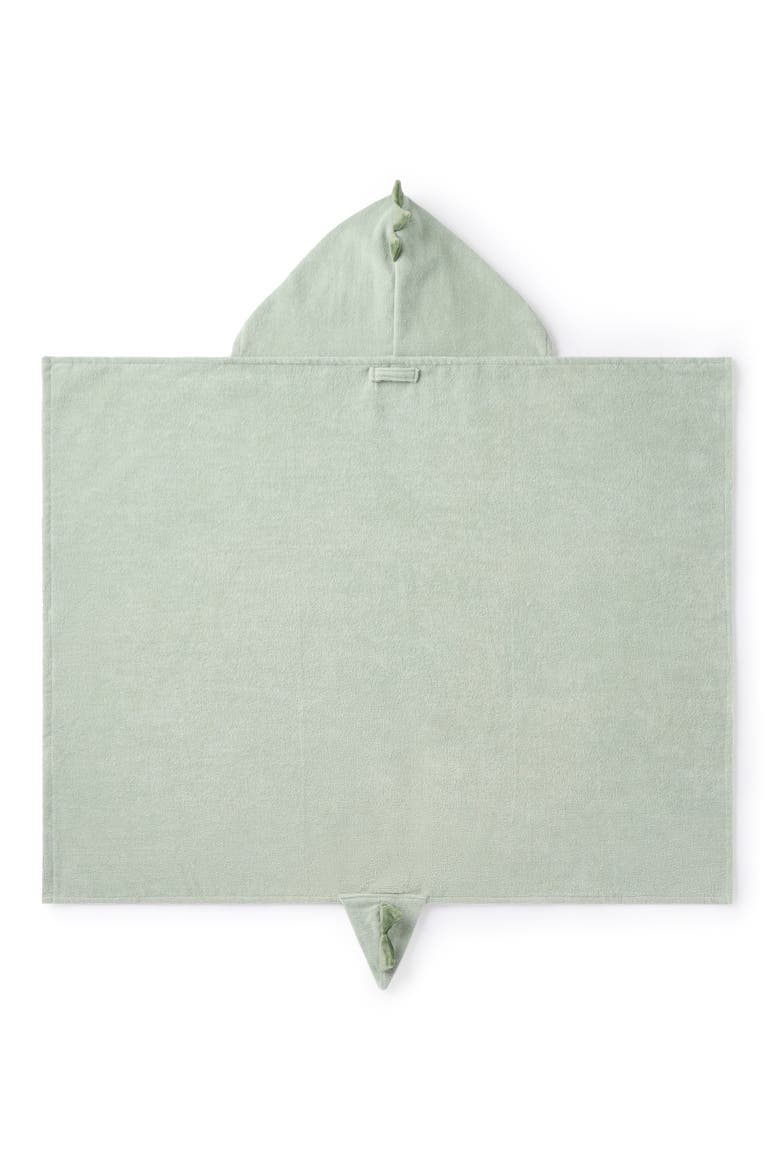 Terry Velour Hooded Dinosaur Towel, Alternate, color, SAGE GREEN