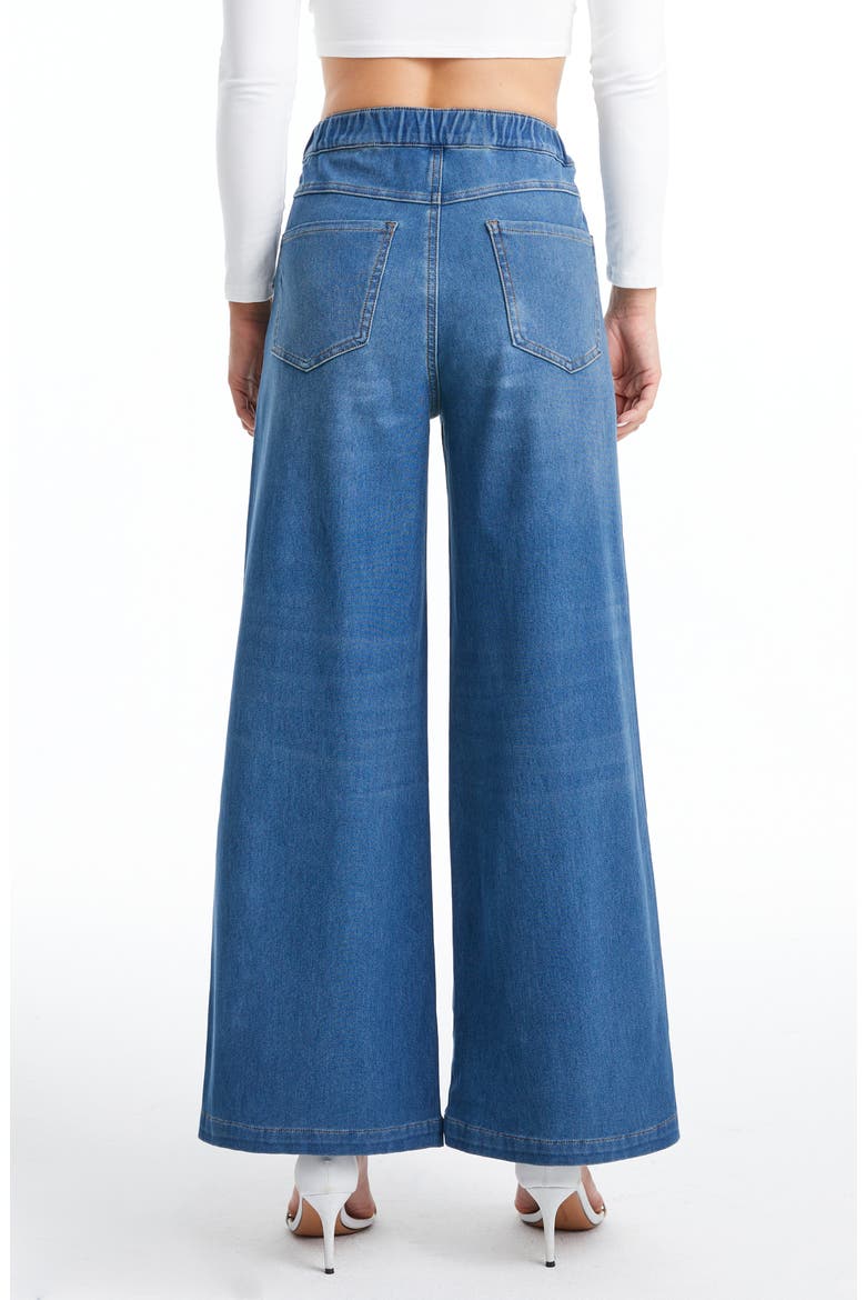 High Waist Wide Leg Flare Jeans, Alternate, color, BLUEBELL