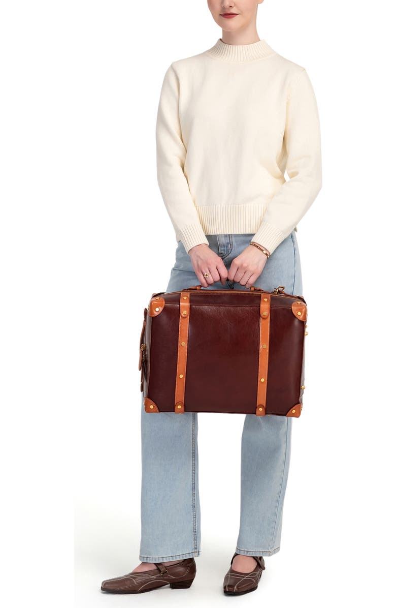 OLD TREND Speedwell Small Leather Trunk Backpack, Alternate, color, Brown