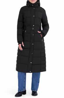 Water Resistant Hooded Maxi Puffer Coat
