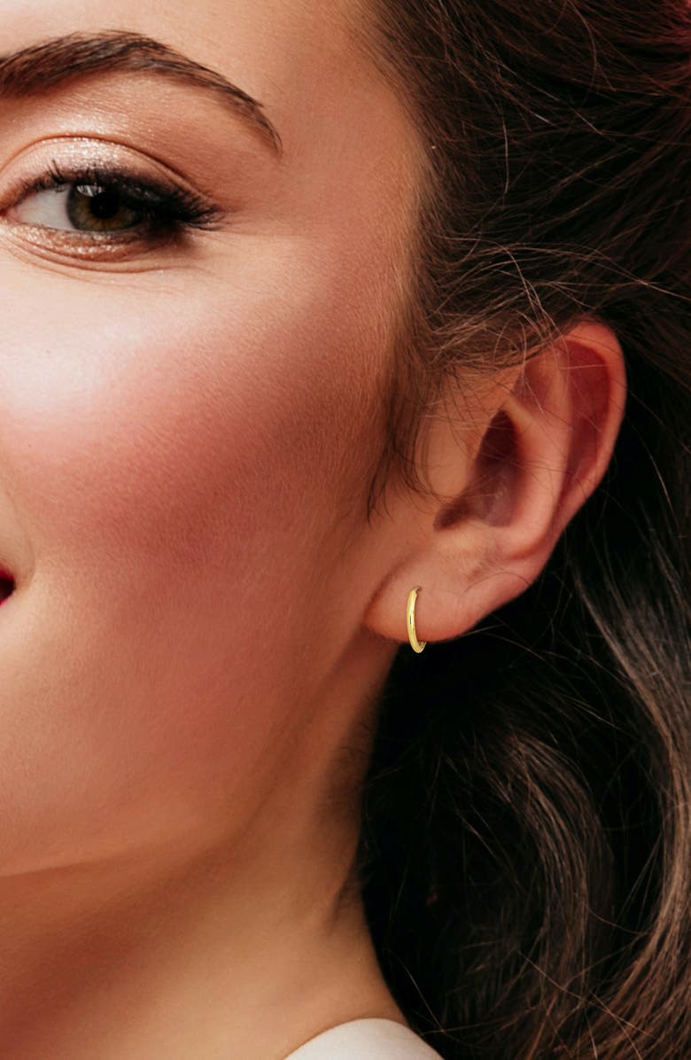 DELMAR 14K Gold 11mm Hoop Earrings, Alternate, color,