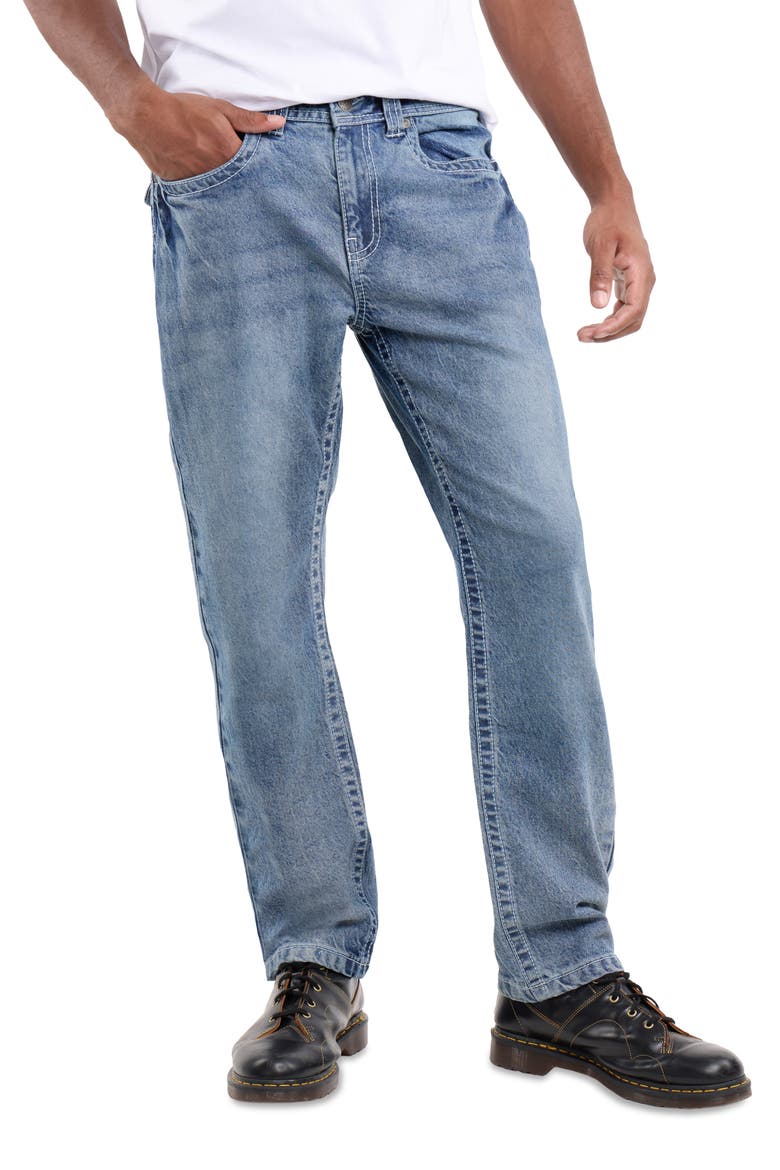 Saddle Stitch Straight Leg Jeans, Alternate, color, TINT